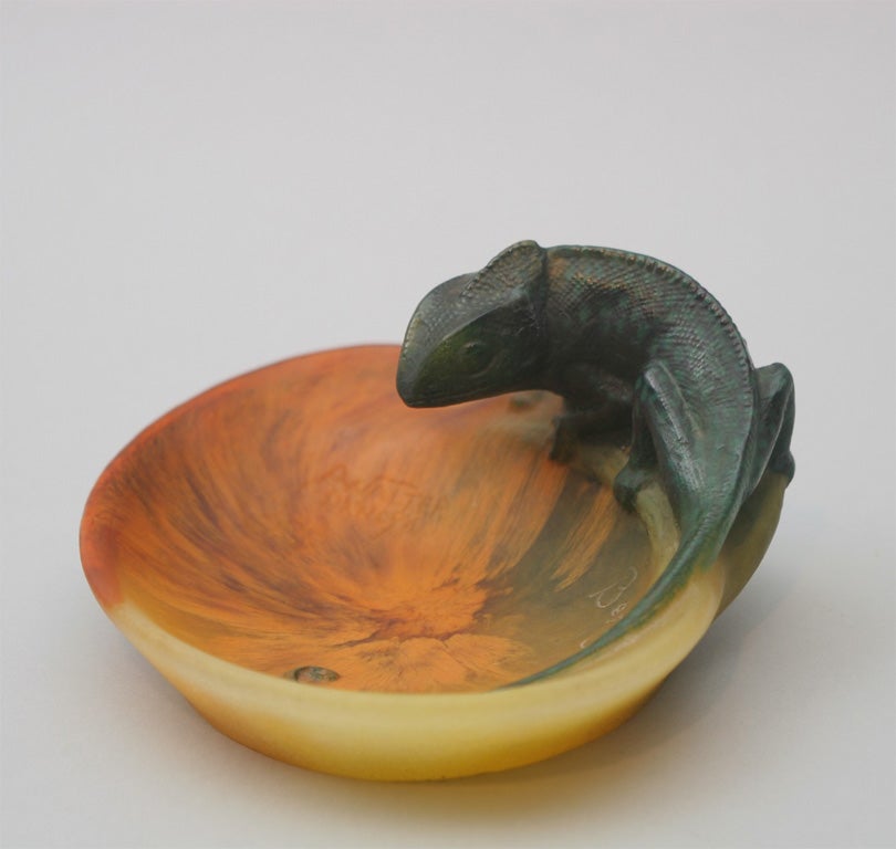 Français Cendrier Almeric Walter Pate-de-verre