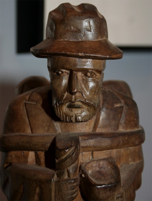 American Mahogany Carving of Vagabond