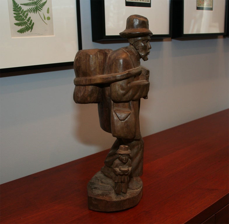 Mahogany Carving of Vagabond 3