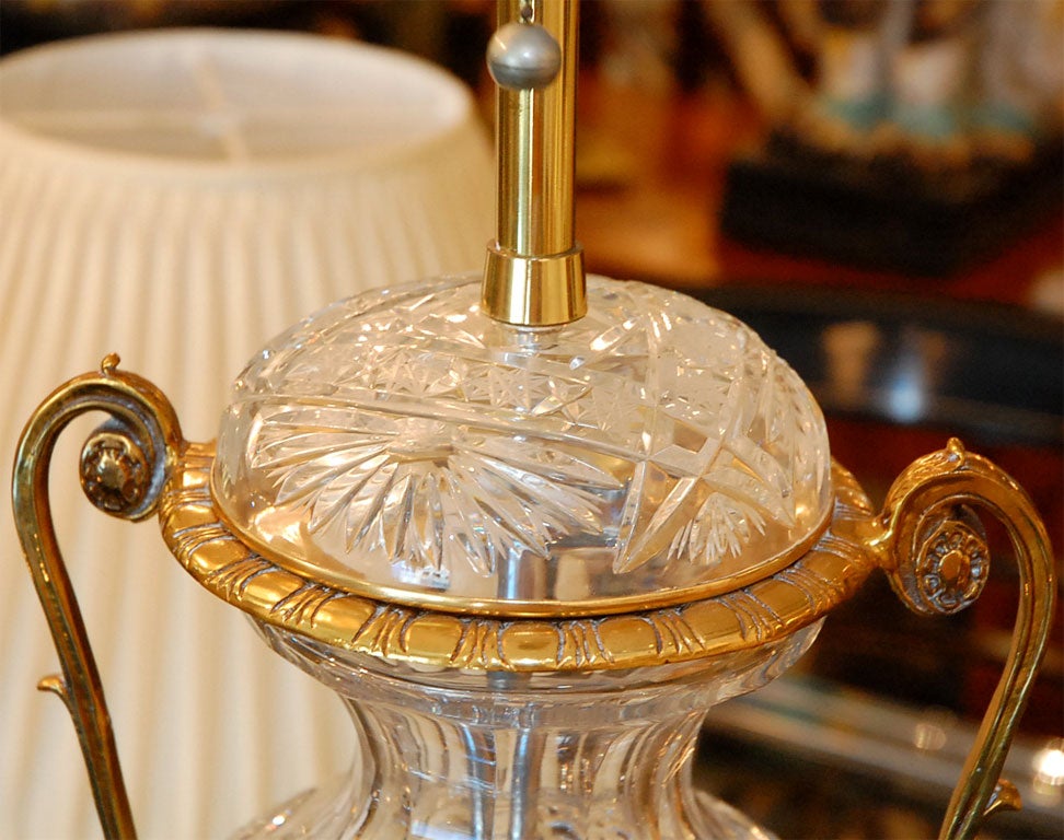 Baccarat Cut Crystal Table lamp by Marbro 1