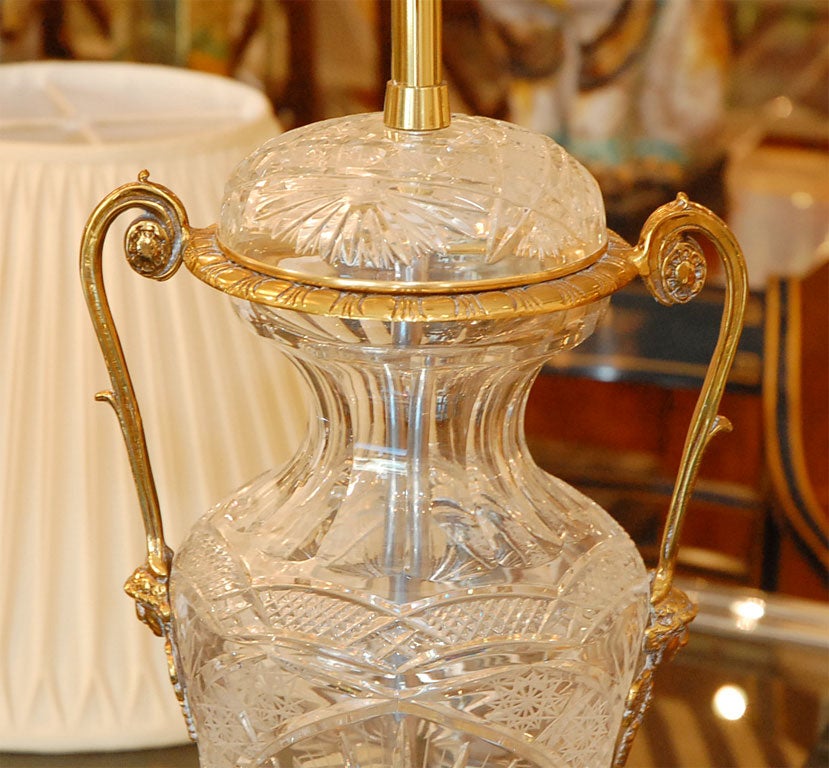 Baccarat Cut Crystal Table lamp by Marbro 2