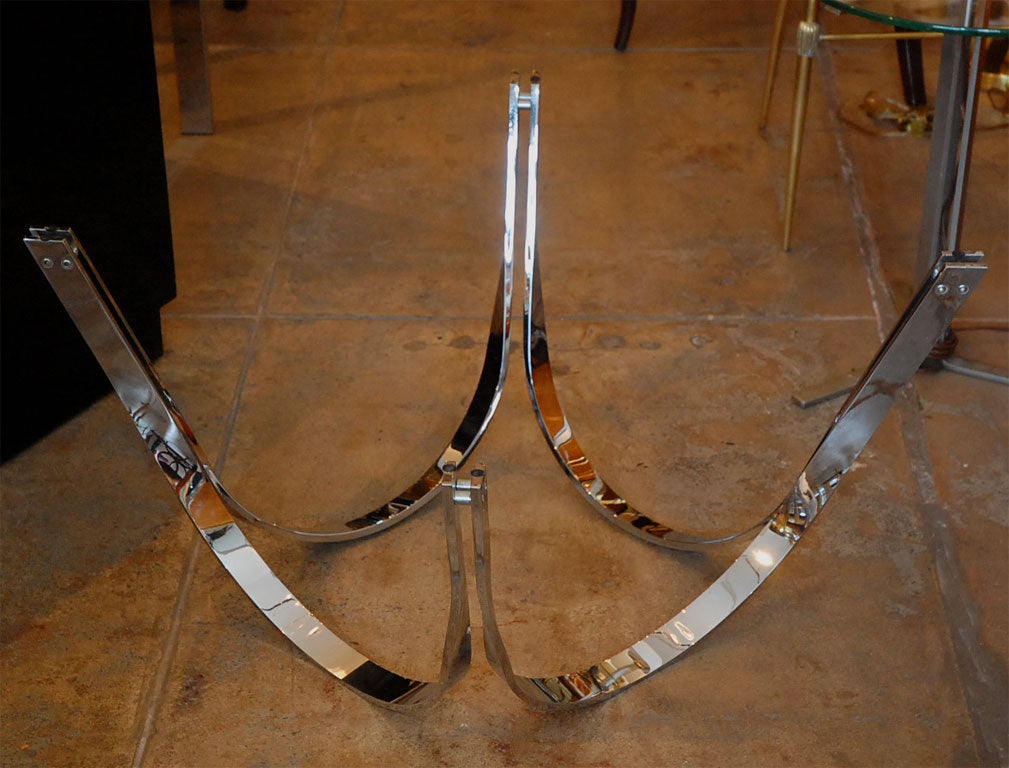 Sculptural Chrome Coffee Table by Tri-Mark Designs