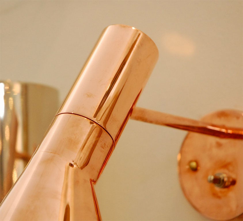 Pair of Arne Jacobsen Copper 