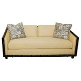 Vintage Faux  Bamboo Two Seat Sofa