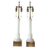 Pair of Neo-Classical Style Alabaster Table Lamps