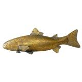 Gilded Metal Fish Sculpture
