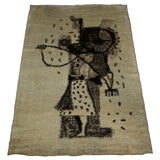 Handmade Wool Carpet, Attributed to Lurcat for Maison Myrbor