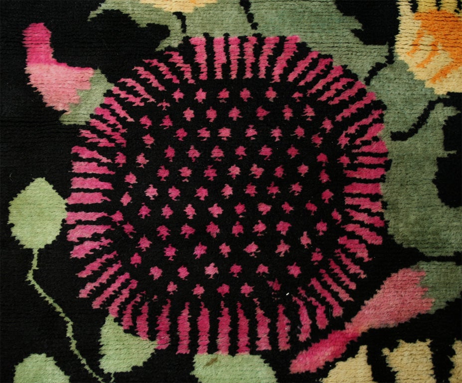 Handmade Wool Carpet by Paul Poiret For Sale 1