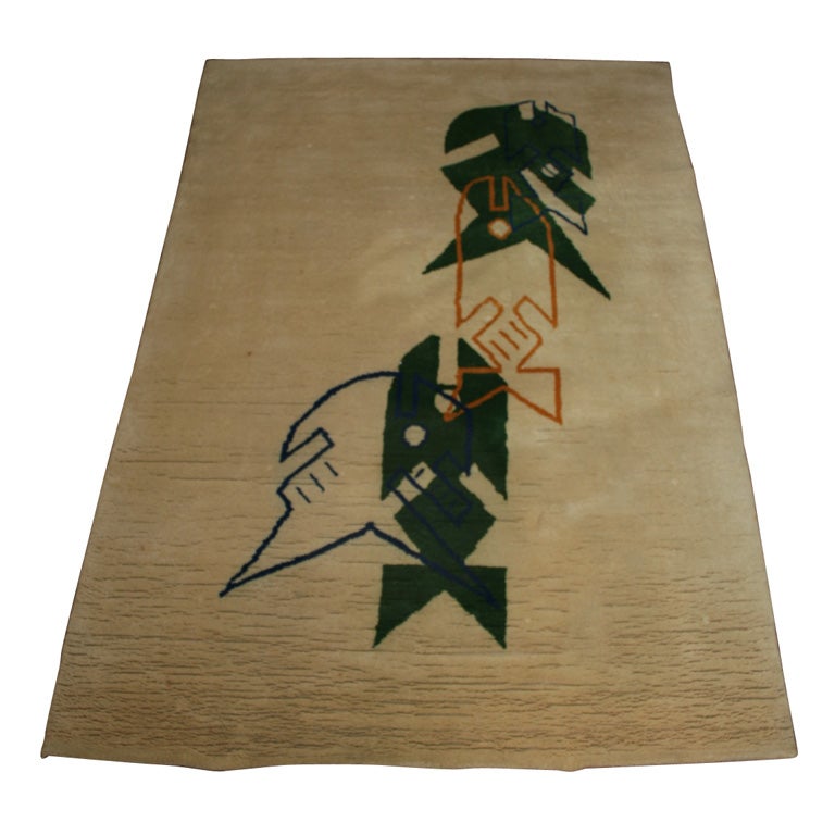 French Wool Carpet from the 1950
s