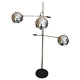 Three Head Chrome Floor Lamp