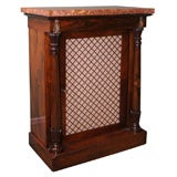 A Regency Rosewood Marble Top Side Cabinet