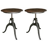 Steel Grate Pedestal Table