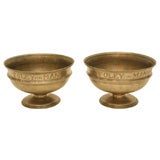 Pair of 18th Century Pewter Urns