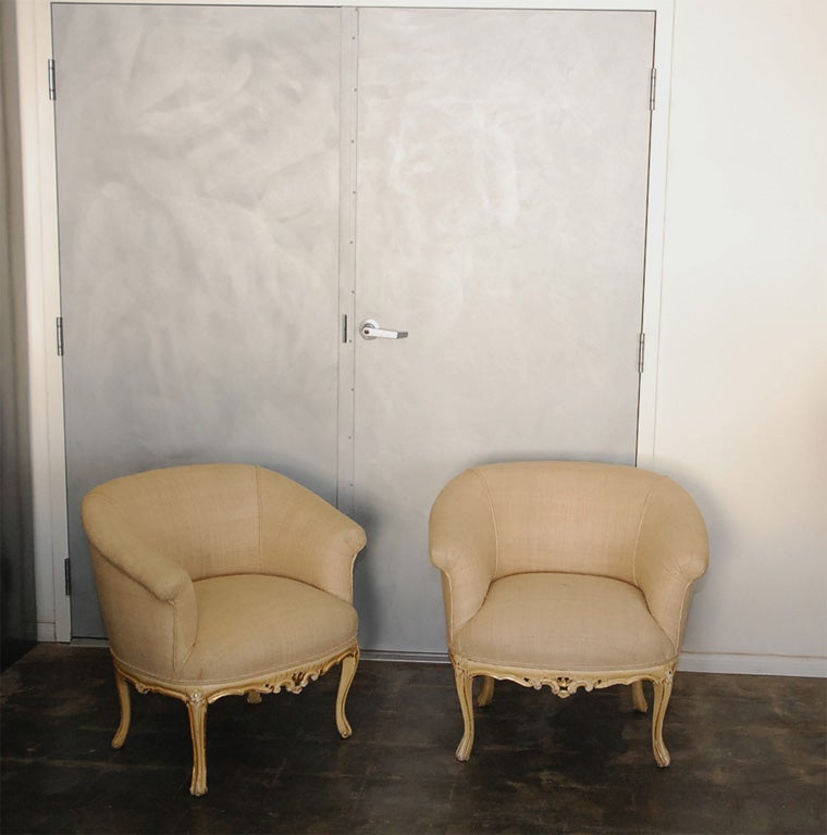 Giltwood Pr  Upholstered Chairs For Sale