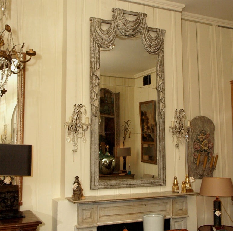 Grand Draped Mirror For Sale 2