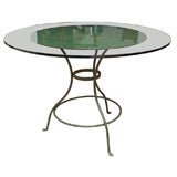 French Bistro Table with Glass Top