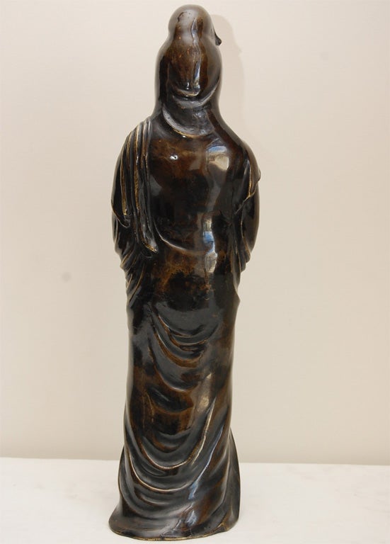 19th Century Bronze Statue of Kannon For Sale