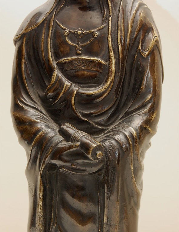 Bronze Statue of Kannon For Sale 2