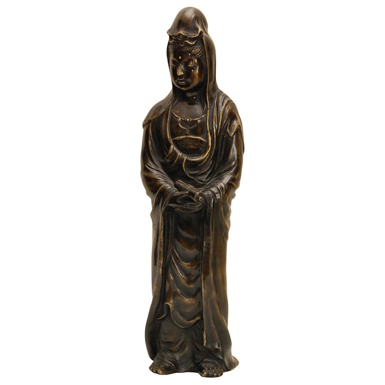 Bronze Statue of Kannon For Sale