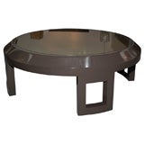 LARGE BEVELLED COFFEE TABLE WITH BRONZE MIRRORED GLASS