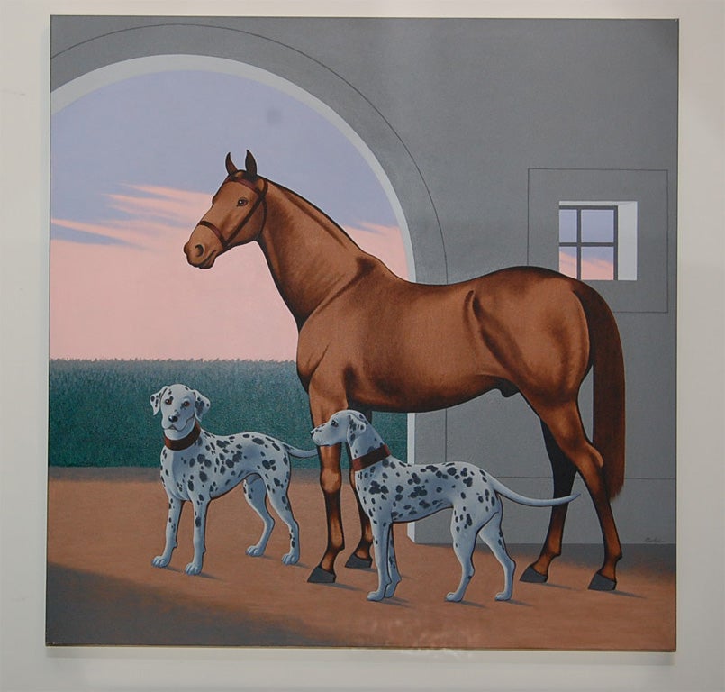 American Horse and Dalmations by Lynn Curlee For Sale