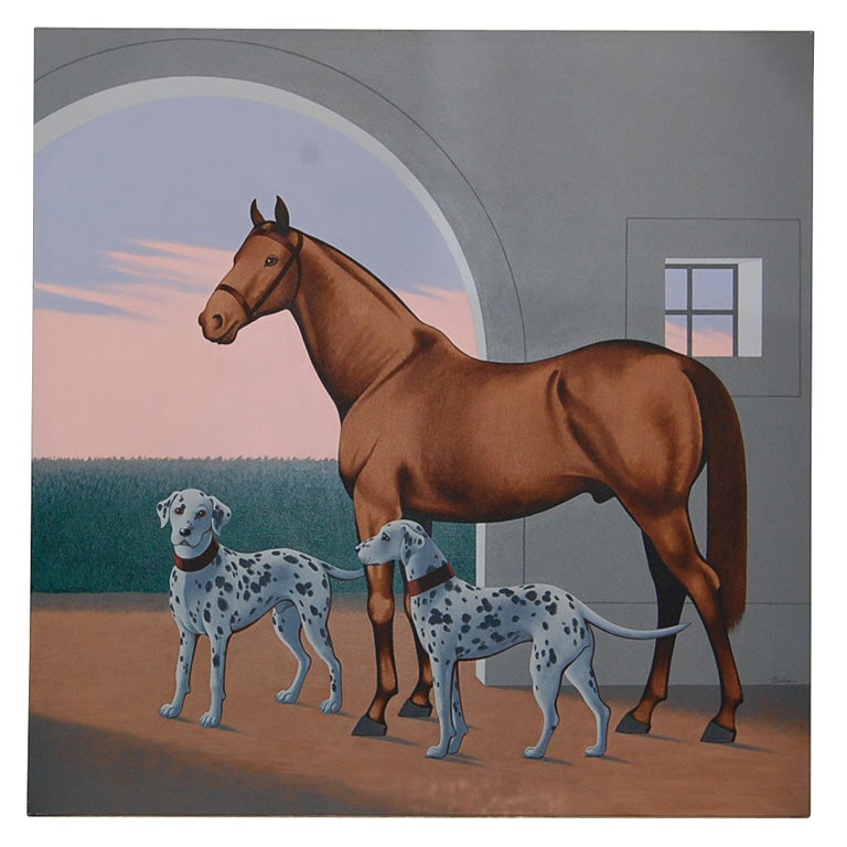 Horse and Dalmations by Lynn Curlee