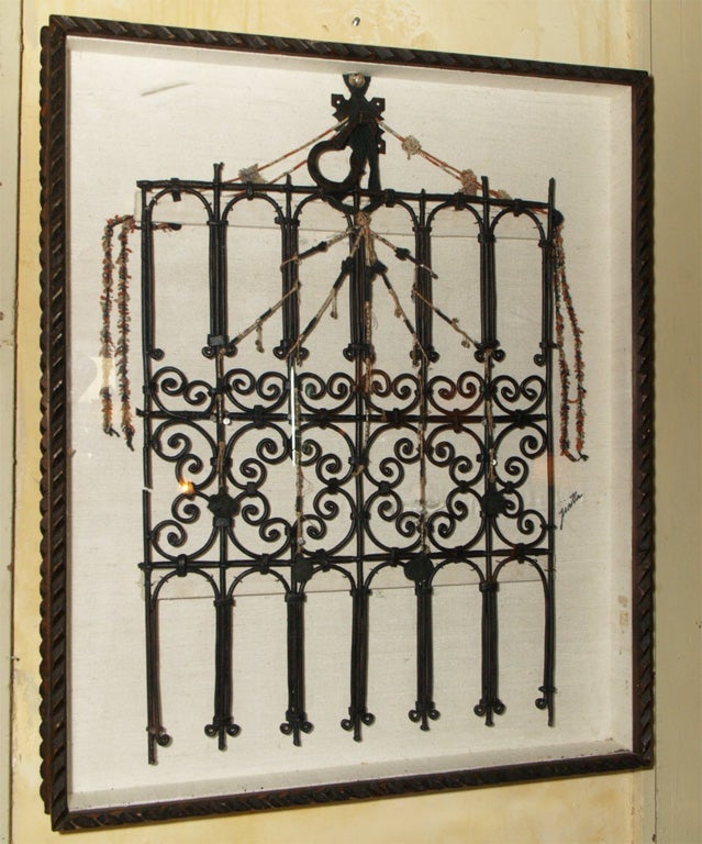 Found-Object Art Piece in Shadow Box Frame