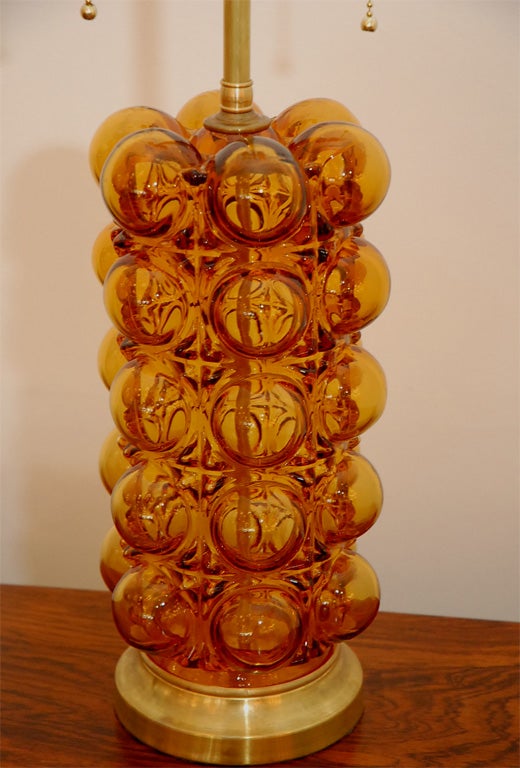 Glass Amber  Bubble  Lamps