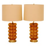 Amber  Bubble  Lamps