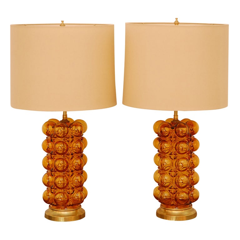 Amber  Bubble  Lamps