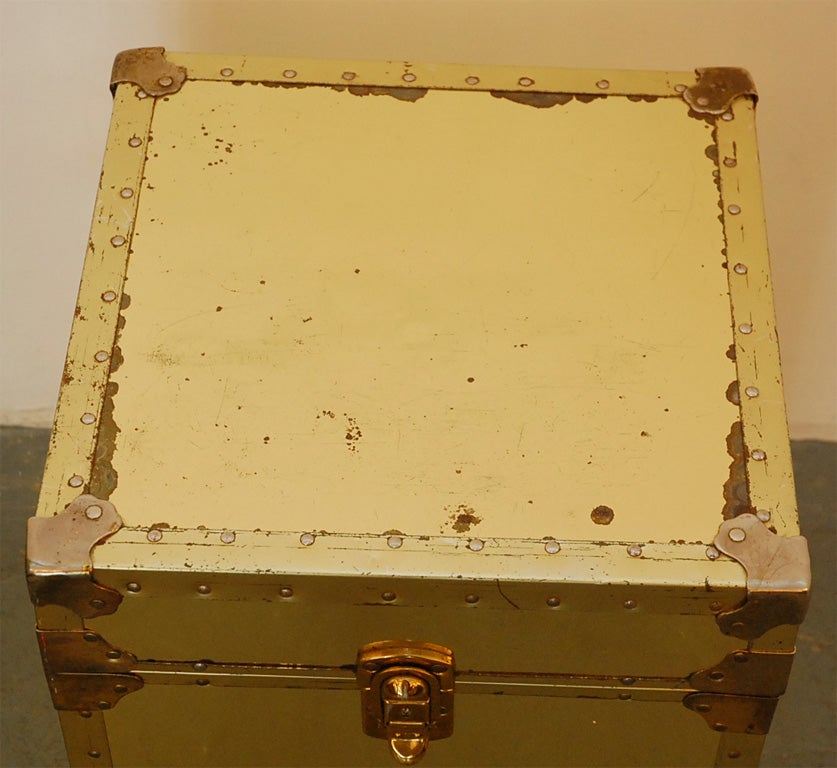 20th Century Polished Brass  Trunks