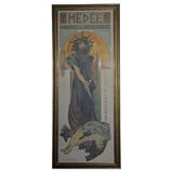 Sarah Bernhardt in Medee - original Art Nouveau poster by Mucha