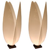 Pair of Monumental Rougier Lamps