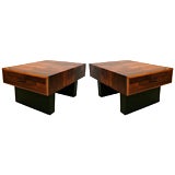 Pair of Rosewood Side Tables