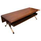 Teak Drop Leaf Coffee Table with Magazine Rack