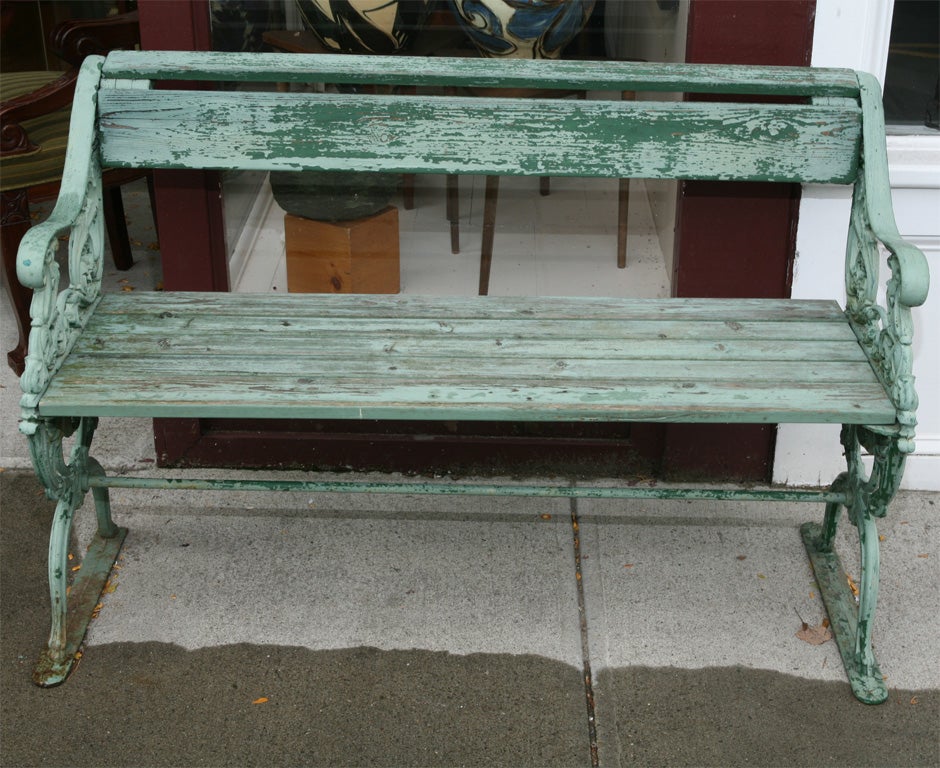 Wrought Iron Park Bench