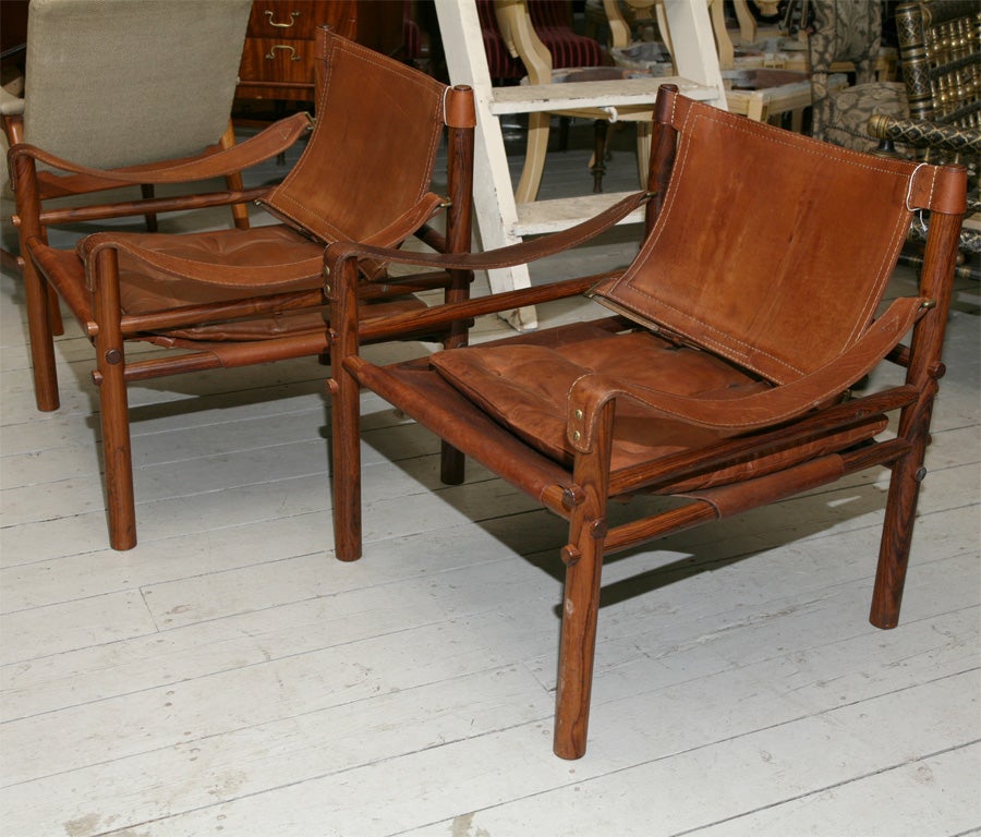 Swedish Pair of Arne Norell 'Sirocco' Chairs