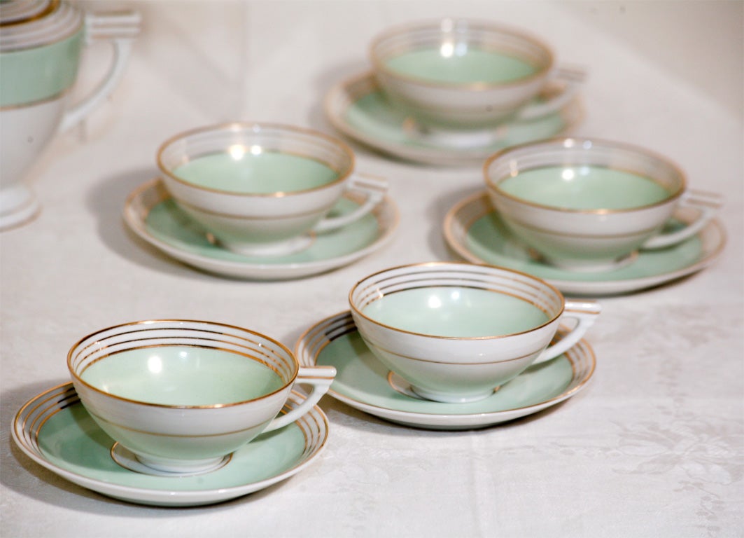 French Art Deco Tea Service for Eight 2