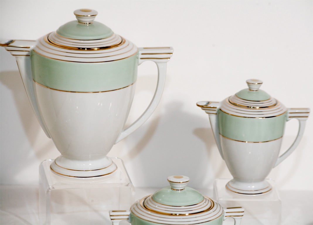 French Art Deco Tea Service for Eight 3