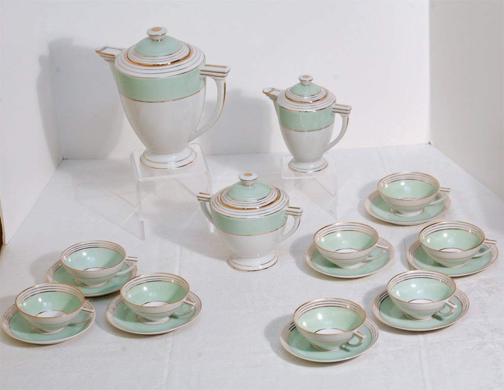 French Art Deco Tea Service for Eight 4