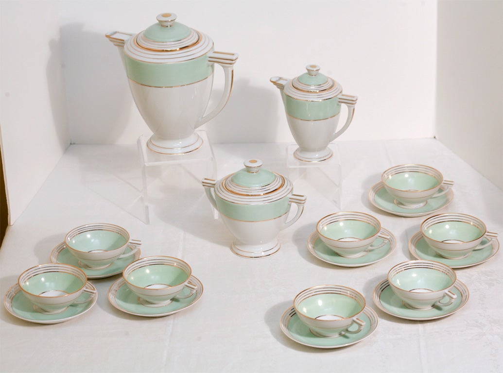 French Art Deco Tea Service for Eight 5