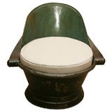 Vintage painted Steel washbasin chair