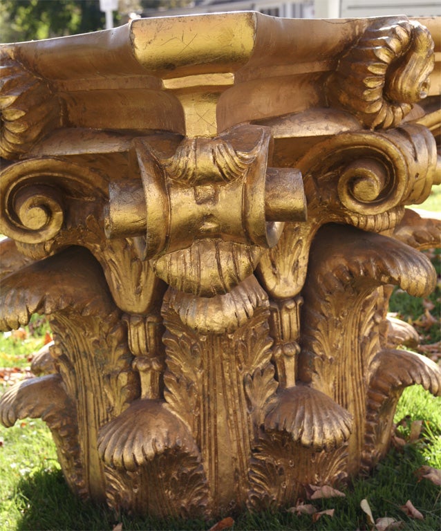 Large gold painted capital For Sale 3