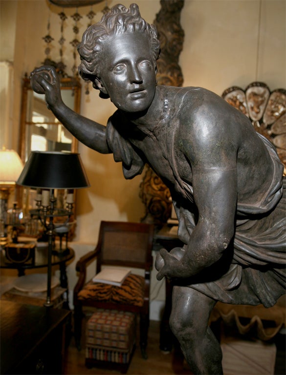 Late 18 / Early 19 Century French Cast Iron Statue of Hippomenes 1