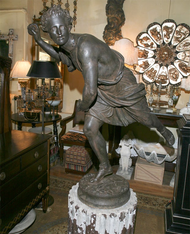 Late 18 / Early 19 Century French Cast Iron Statue of Hippomenes 7