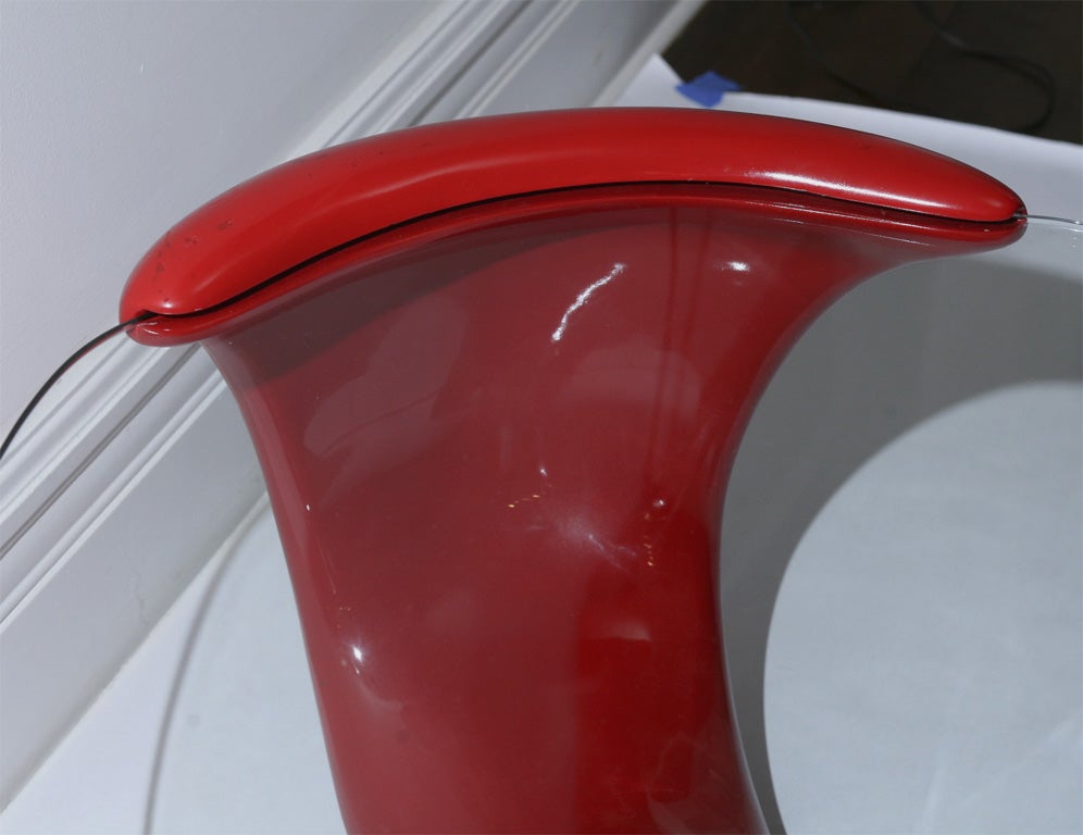 German Red Fiberglass Table 3