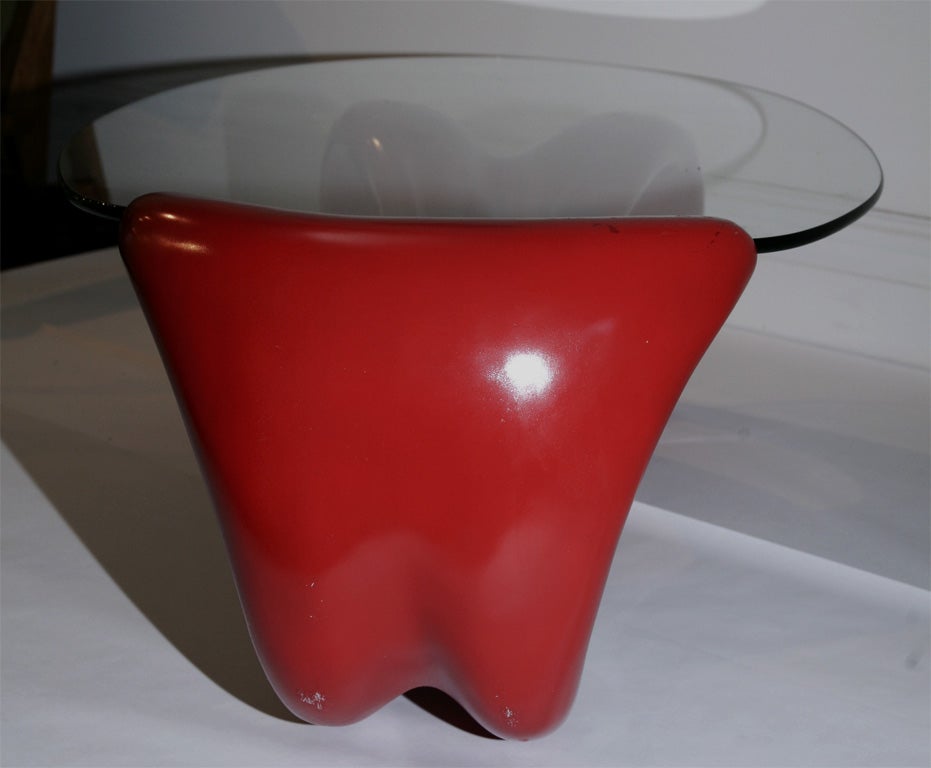 German Red Fiberglass Table 5