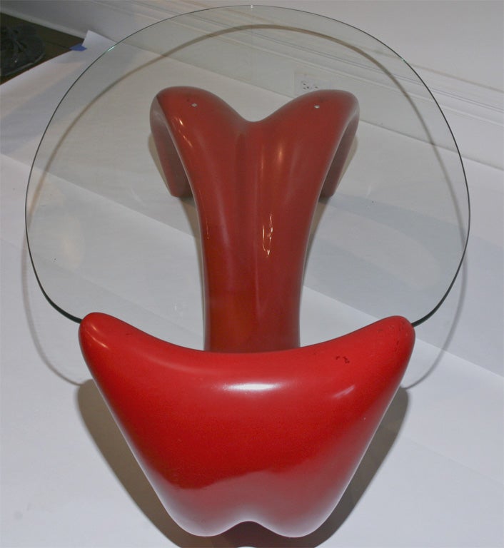 German Red Fiberglass Table 6