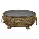 Period Louis XVI Heavy Brass Repousse Jardiniere