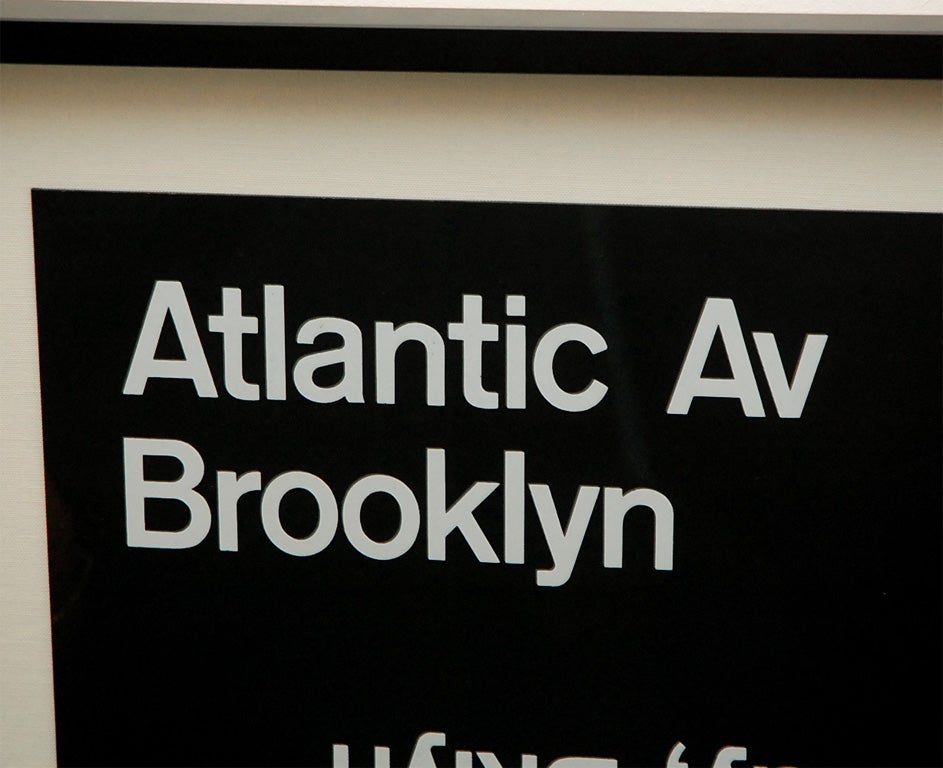 20th Century New York  Subway Sign